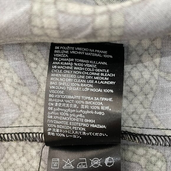 Richard Allan x H&M NWOT Women's Shirt Midi Dress Size 4 Brow/ Green Printed - Picture 12 of 12